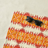 Serviette De Plage Danse Sunburst Explosion De Couleur Art Abstrait (En situation)