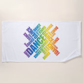 Serviette De Plage Danse typographique (spectre) (Devant)