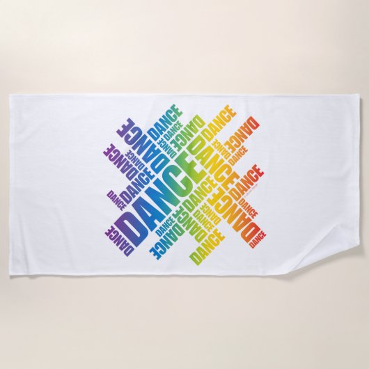 Serviette De Plage Danse typographique (spectre) (Devant)