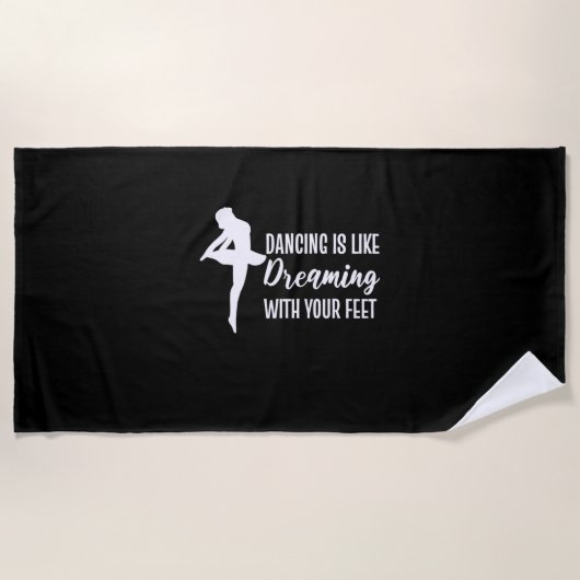 Serviette De Plage Danser Est Comme Rêver (Devant)
