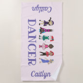 Serviette De Plage DANSER Personnalisé Ballet Tap Jazz Lyrical Acro (Devant)