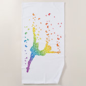 Serviette De Plage Danseur de papillon (Devant)