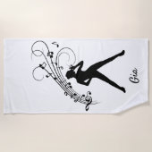 Serviette De Plage Danseur de Tap moderne (Devant)