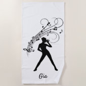 Serviette De Plage Danseur de Tap moderne (Devant)