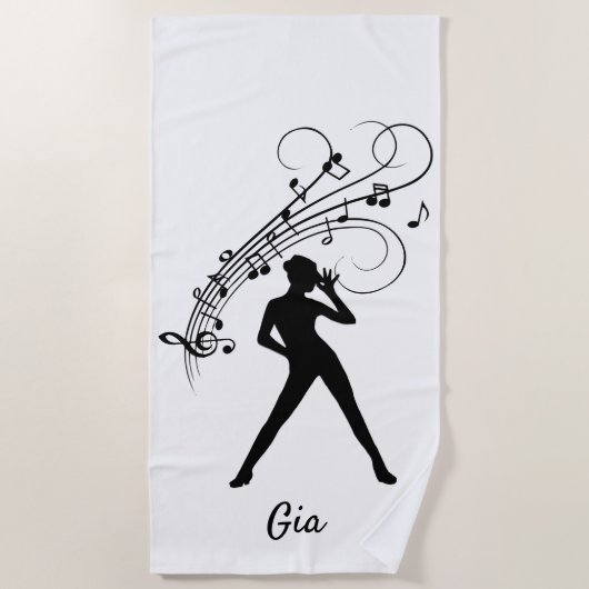 Serviette De Plage Danseur de Tap moderne (Devant)