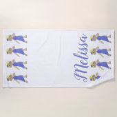 Serviette De Plage Danseur moderne lyrique Danse costume violet Consi (Devant)