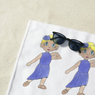 Serviette De Plage Danseur moderne lyrique Danse costume violet Consi