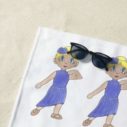 Serviette De Plage Danseur moderne lyrique Danse costume violet Consi (En situation)