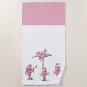 Serviette De Plage Danseurs de ballet Tutu Rose (Devant)