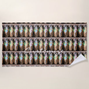 Serviette De Plage Danseurs Hawaiian Hula Thunder_Cove