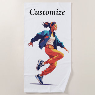 Serviette De Plage Danseuse Hip hop Thunder_Cove
