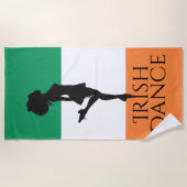 Serviette De Plage Danseuse irlandaise et Drapeau irlandais Dance de (Devant)