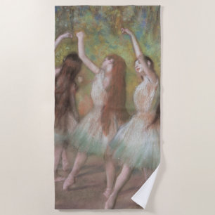 Serviette De Plage Danseuses Vertes par Edgar Degas, Art de Ballet An