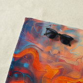 Serviette de plage d'art de guitare électrique (En situation)