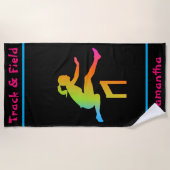 Serviette de plage d'athlétisme féminin (Devant)