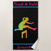 Serviette de plage d'athlétisme féminin (Devant)