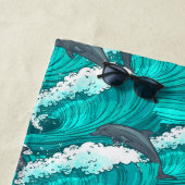 Serviette De Plage Dauphin (En situation)