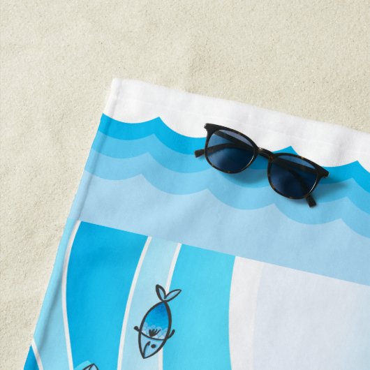 Serviette De Plage Dauphin (En situation)