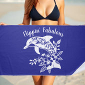 Serviette De Plage Dauphin hawaïen Fabulous-Deep Blue
