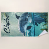 Serviette De Plage Dauphin modifiable (Devant)