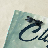 Serviette De Plage Dauphin modifiable (En situation)