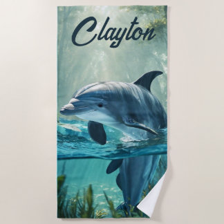 Serviette De Plage Dauphin modifiable