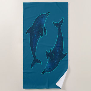 Serviette De Plage Dauphins dans la mer bleue profonde