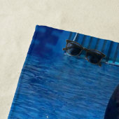 Serviette De Plage Dauphins personnalisés (En situation)
