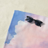 Serviette De Plage Dauphins Personnalisés  (En situation)
