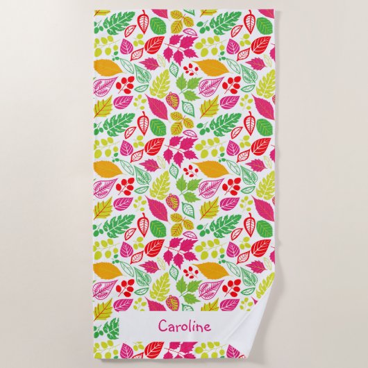 Serviette de plage d'automne lunaire (Devant)