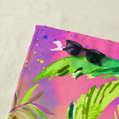 Serviette De Plage Daytona Beach est mon Happy Place Beach Towel (En situation)