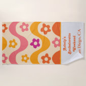 Serviette De Plage Dazed et Engagé rétro les années 70 Bachelorette w (Devant)