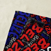 Serviette De Plage Dazzling Belize couleurs drapeau patriotique (En situation)
