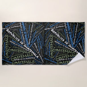 Serviette De Plage Dazzling Guatemala couleurs drapeau patriotique