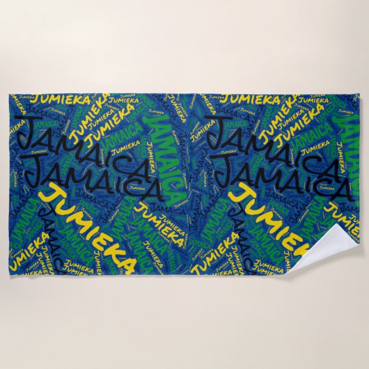 Serviette De Plage Dazzling Jamaïque Drapeaux couleurs Patriotique (Devant)