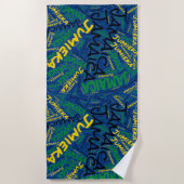 Serviette De Plage Dazzling Jamaïque Drapeaux couleurs Patriotique (Devant)