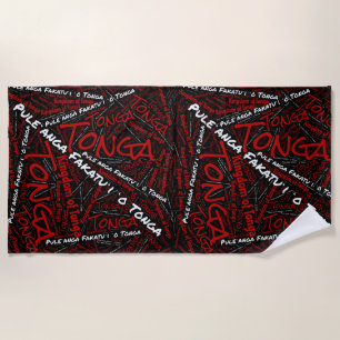 Serviette De Plage Dazzling Tonga couleurs drapeau patriotique