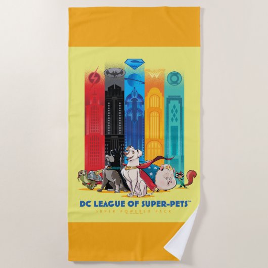 Serviette De Plage DC League of Super-Pets Metropolis Towers (Devant)