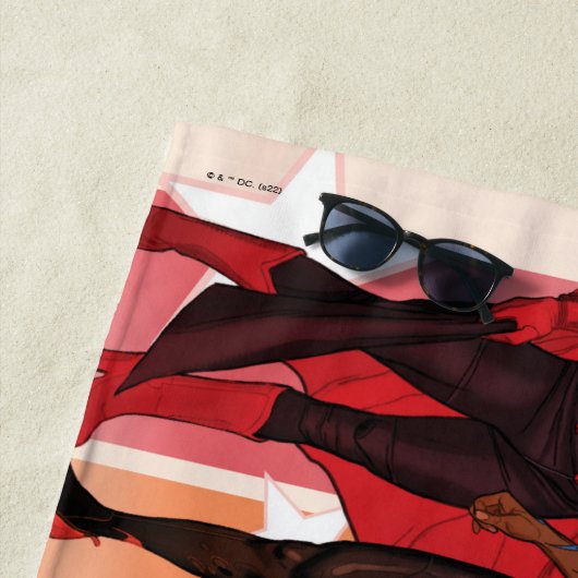 Serviette De Plage DC Pride Comic Cover 2022 Variant (En situation)