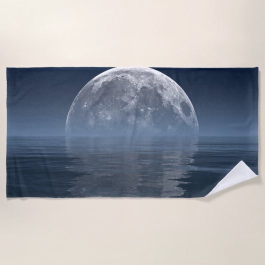 Serviette de plage de 70 x 35 cm avec l'image "Moo (Devant)