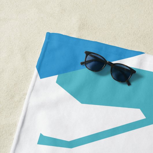 serviette de plage de bain d'ours blanc (En situation)