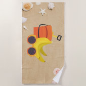 Serviette de plage de bananes mûres (Devant)