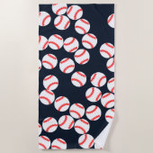 Serviette de plage de base-ball (Devant)