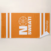 Serviette de plage de basket-ball No Sweat pour l' (Devant)