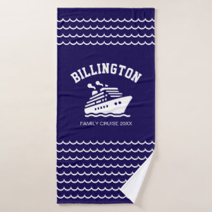 Serviette de plage de bateau de croisière amusant