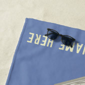 Serviette de plage de bateau Ponton personnalisé b (En situation)