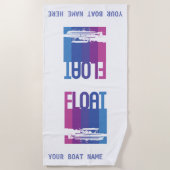 Serviette de plage de bateau Pontoon personnalisée (Devant)