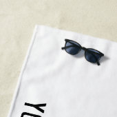 Serviette de plage de bateau Pontoon personnalisée (En situation)