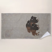 Serviette de plage de Bison (Devant)