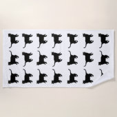 Serviette de plage de Black Cat (Devant)